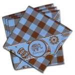 Gingham & Elephants Cloth Napkins (Set of 4) (Personalized)