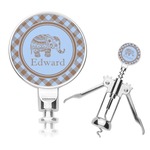 Gingham & Elephants Corkscrew (Personalized)