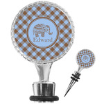 Gingham & Elephants Wine Bottle Stopper (Personalized)