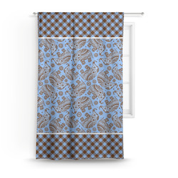 Gingham & Elephants Curtain Panel - Custom Size