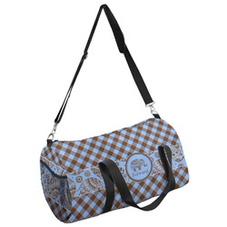 Gingham & Elephants Duffel Bag - Large (Personalized)