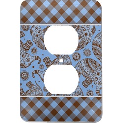 Gingham & Elephants Electric Outlet Plate