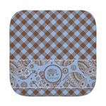 Gingham & Elephants Face Towel (Personalized)