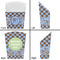 Gingham & Elephants French Fry Favor Box - Front & Back View