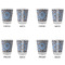 Gingham & Elephants Glass Shot Glass - Standard - Set of 4 - APPROVAL