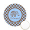 Gingham & Elephants Icing Circle - Small - Front