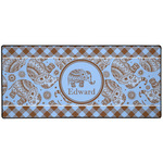 Gingham & Elephants 3XL Gaming Mouse Pad - 35" x 16" (Personalized)