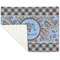 Gingham & Elephants Linen Placemat - Folded Corner (single side)