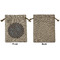 Gingham & Elephants Medium Burlap Gift Bag - Front Approval