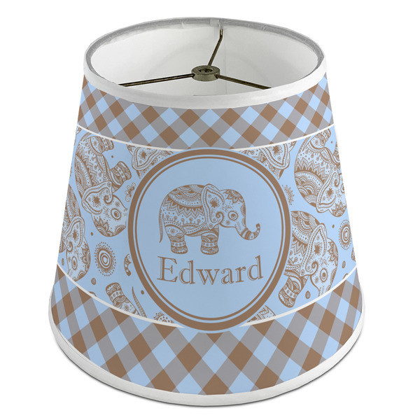 Custom Gingham & Elephants Empire Lamp Shade (Personalized)