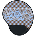 Gingham & Elephants Mouse Pad with Wrist Support