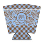 Gingham & Elephants Party Cup Sleeve - with Bottom (Personalized)