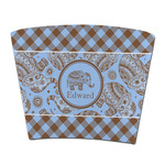 Gingham & Elephants Party Cup Sleeve - without bottom (Personalized)