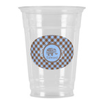 Gingham & Elephants Party Cups - 16oz (Personalized)