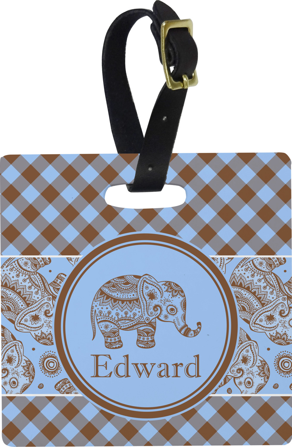 elephant luggage tag