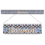 Gingham & Elephants Plastic Ruler - 12" (Personalized)