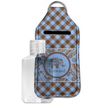 Gingham & Elephants Hand Sanitizer & Keychain Holder - Large (Personalized)