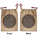 Gingham & Elephants Santa Sack - Front & Back (Personalized)