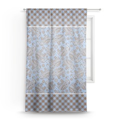 Gingham & Elephants Sheer Curtain - 50"x84"