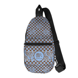 Gingham & Elephants Sling Bag (Personalized)