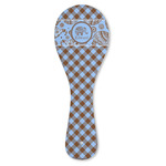 Gingham & Elephants Ceramic Spoon Rest (Personalized)