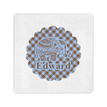 Gingham & Elephants Cocktail Napkins (Personalized)