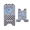 Gingham & Elephants Stylized Phone Stand - Front & Back - Large