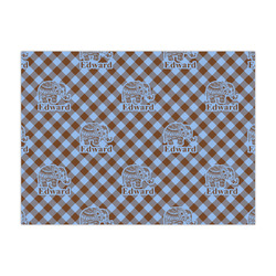 Gingham & Elephants Large Tissue Papers Sheets - Heavyweight (Personalized)