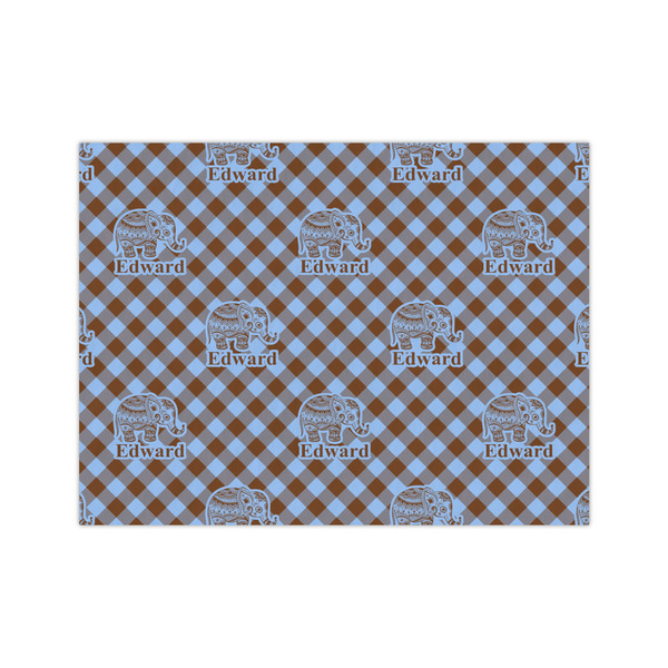 Custom Gingham & Elephants Medium Tissue Papers Sheets - Heavyweight (Personalized)