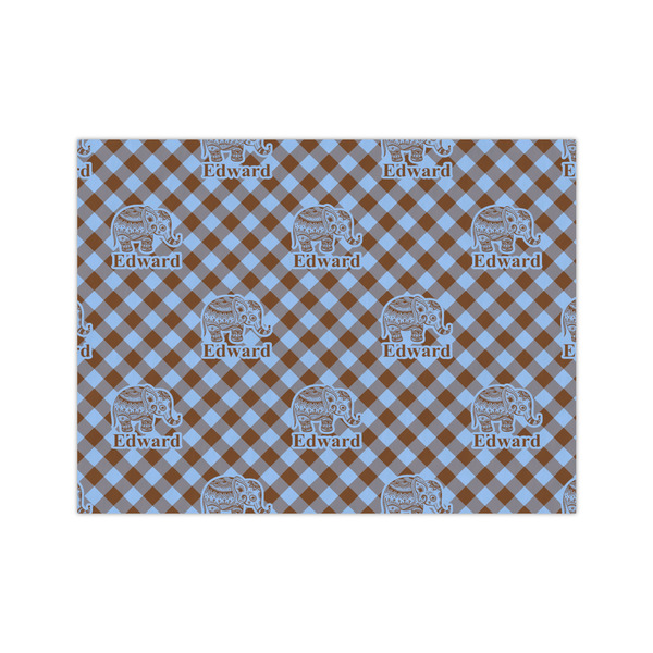 Custom Gingham & Elephants Medium Tissue Papers Sheets - Lightweight (Personalized)