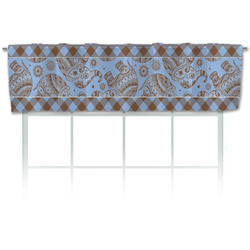 Gingham & Elephants Valance