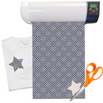 Gingham & Elephants Heat Transfer Vinyl Sheet (12"x18")