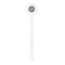 Gingham & Elephants White Plastic 5.5" Stir Stick - Round - Single Stick