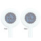 Gingham & Elephants White Plastic 7" Stir Stick - Double Sided - Round - Front & Back