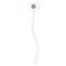 Gingham & Elephants White Plastic 7" Stir Stick - Oval - Single Stick