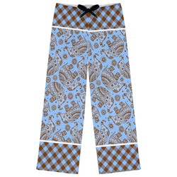 Gingham & Elephants Womens Pajama Pants - L