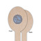 Gingham & Elephants Wooden Food Pick - Oval - Single Sided - Front & Back