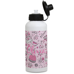 Princess Water Bottles - Aluminum - 20 oz - White (Personalized)