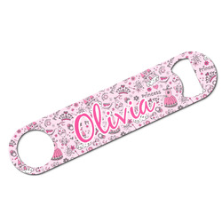 Princess Bar Bottle Opener - White w/ Name and Initial