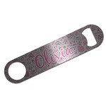 Princess Bar Bottle Opener - Silver w/ Name and Initial