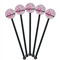 Princess Black Plastic 5.5" Stir Stick - Round - Fan View