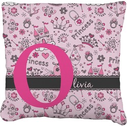 Princess Faux-Linen Throw Pillow 26" (Personalized)