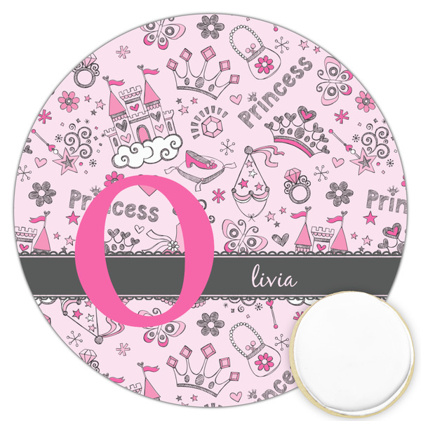 Custom Princess Printed Cookie Topper - 3.25" (Personalized)