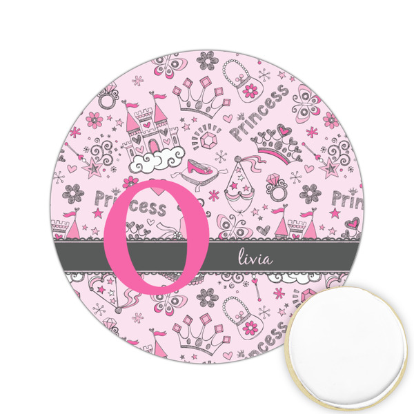 Custom Princess Printed Cookie Topper - 2.15" (Personalized)