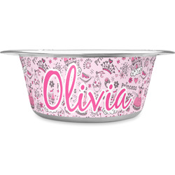 Princess Stainless Steel Dog Bowl - Large (Personalized)