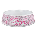 Princess Plastic Dog Bowl - Large (Personalized)