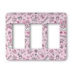 Princess Rocker Style Light Switch Cover - Three Switch