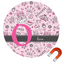 Princess Round Car Magnet - 6" (Personalized)