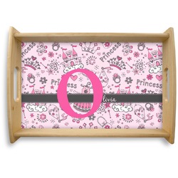 Princess Natural Wooden Tray - Small (Personalized)