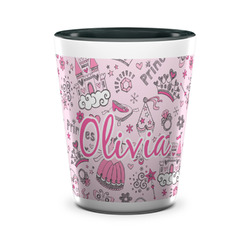 Princess Ceramic Shot Glass - 1.5 oz - Two Tone - Single (Personalized)